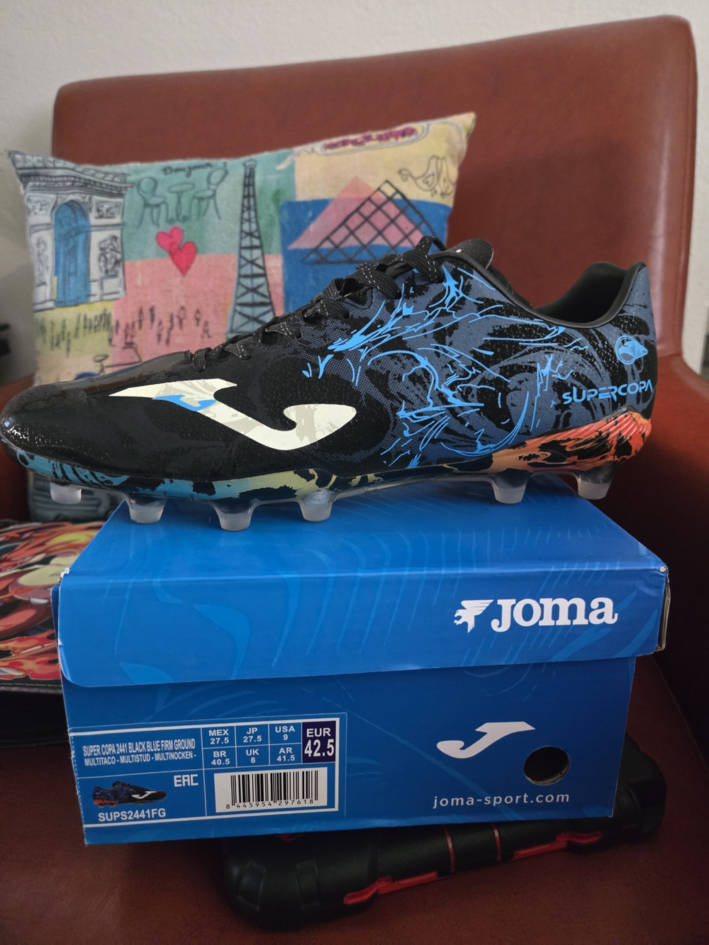 Joma Black Blue Multicolor Soccer Cleats
